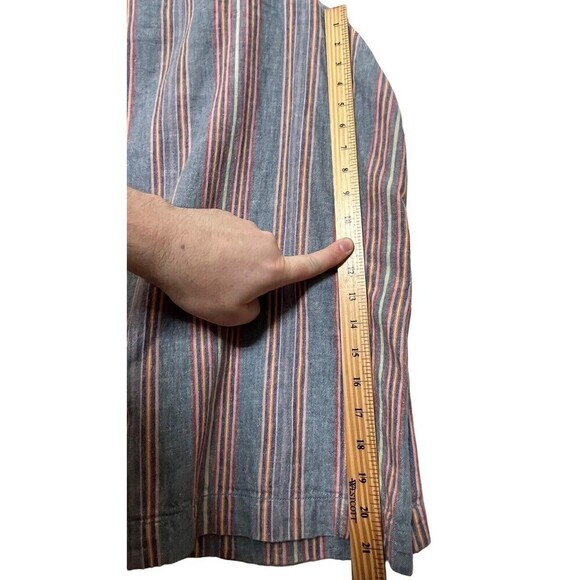 Madewell Huston Crop Pants Women’s Size Medium Rainbow Stripe Tall Pull-On Wide - Picture 12 of 13